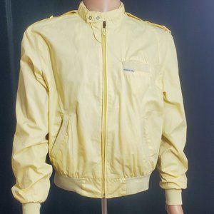 Vintage MEMBERS ONLY by Europe Craft Yellow Windbreaker Jacket SZ. 44 Black Tag